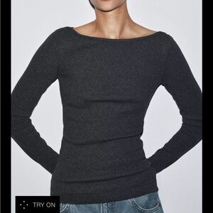 Zara boatneck top